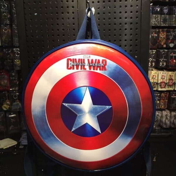 2018 Fashion The Captain America shield backpack Small bule Backpacks Special personality Women Bags American