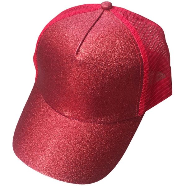 Gorra de béisbol de cola de caballo con purpurina 2018 Gorra de béisbol Snapback para papá Gorras de camionero de malla Gorra de verano con moño desordenado 11.jpg 640x640 11