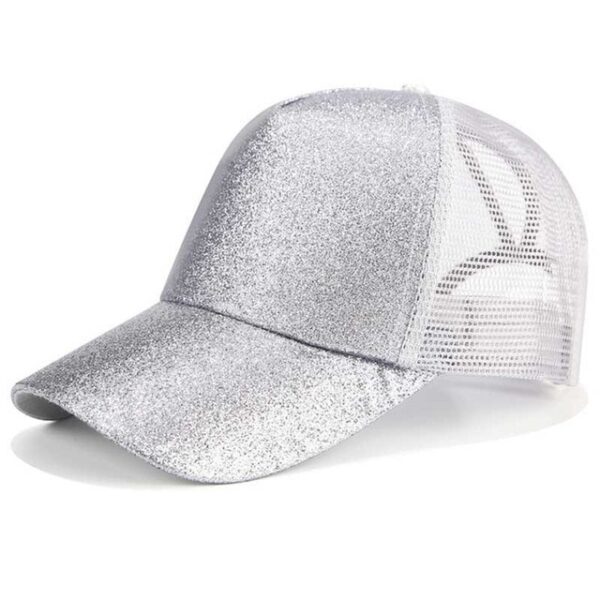 2018 Glitter Ponytail Baseball Cap Women Snapback Dad Hat Mesh Trucker Caps Messy Bun Summer Hat 5.jpg 640x640 5