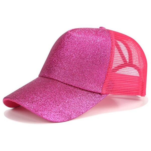 2018 Glitter Ponytail καπέλο μπέιζμπολ Γυναικείο Snapback Dad Hat Mesh Καπέλα Trucker Messy Bun Summer Hat 7.jpg 640x640 7