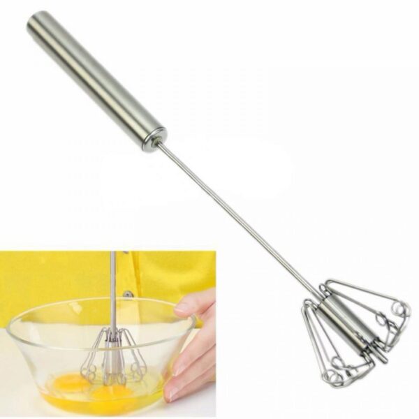 2019 new Stainless Steel Egg Beaters Semi automatic rotary Kitchen Gadgets Egg Stirring Whisk Rotary kitchen