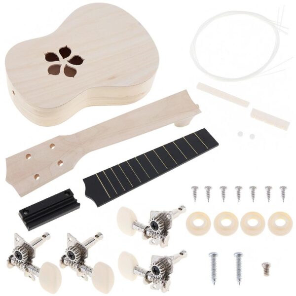 21 Inch Ukulele DIY Kit Basswood Soprano Hawaii Guitar Handwork Painting Ukelele para sa mga Ginikanan nga anak Kampanya 2