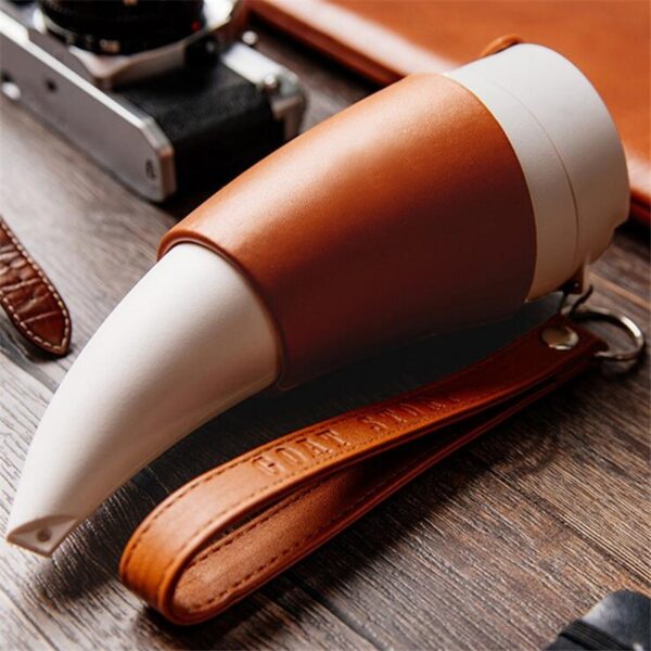 230ml Cup Goat Horn Coffee Mug Stainless Steel Liner Vacuum Insulation Cup 4