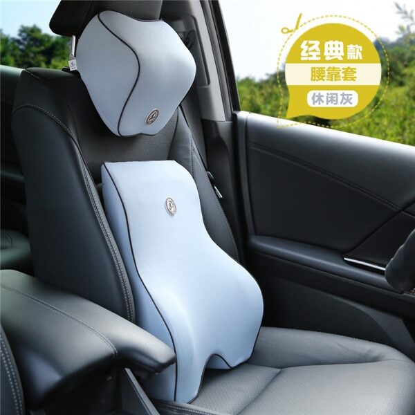 2pcs Car Auto Seat Supports Back Cushion And Headrest Neck Pillow Memory Foam Lumbar Back Support 1.jpg 640x640 1