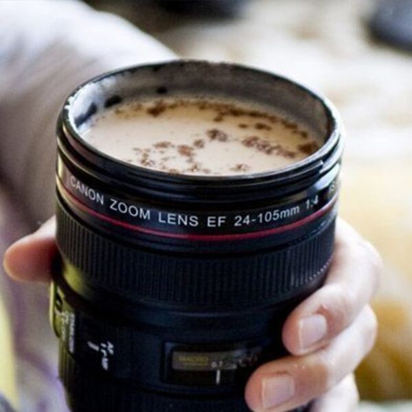 300 400ml Camera Lens Shaped Mug With Lid Vacuum Flasks Coffee Mugs Tea Cup Novelty Gifts 2
