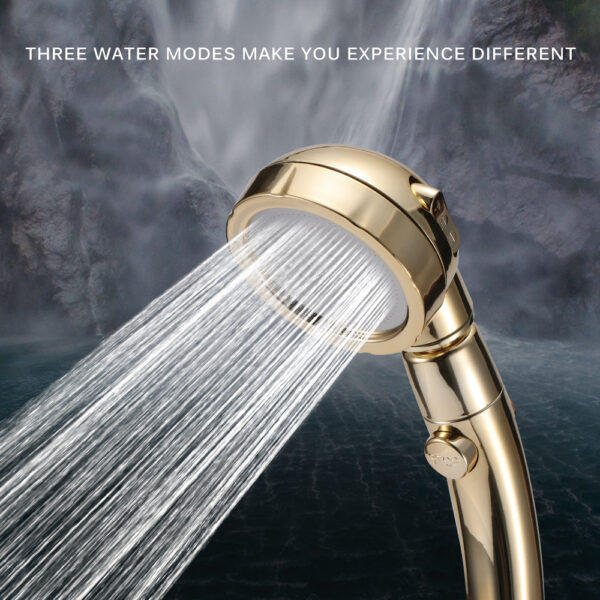 360 Degrees Rotating Shower Head Adjustable Water Saving Shower Head 3 Mode Shower Water Pressure Shower