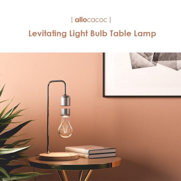 Allocacoc Levitating Light Bulb Table Lamp Night Light Home Decor Bedroom Office Table Night Lamp Novel 3