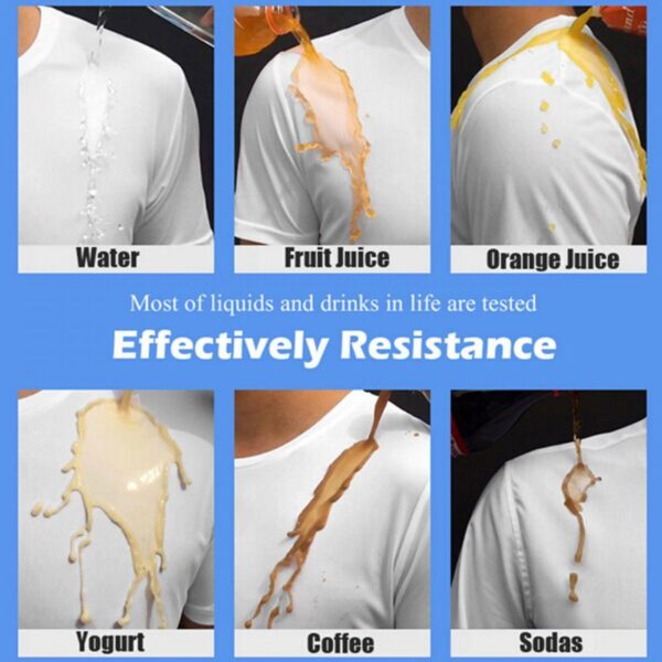 Anti Dirty Waterproof Men T Shirt Creative Hydrophobic Stainproof Breathable Antifouling Quick Dry Top Short Sleeve 4