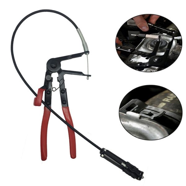 Auto Vehicle Tools Cable Type Flexible Wire Long Reach Hose Clamp Pliers for Car Repairs Hose 1