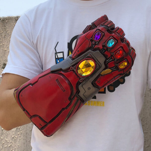 Avengers Endgame Iron Man Infinity Gauntlet Cosplay Arm Thanos Latex Gloves Arms Superhero Masks Weapon Props 4