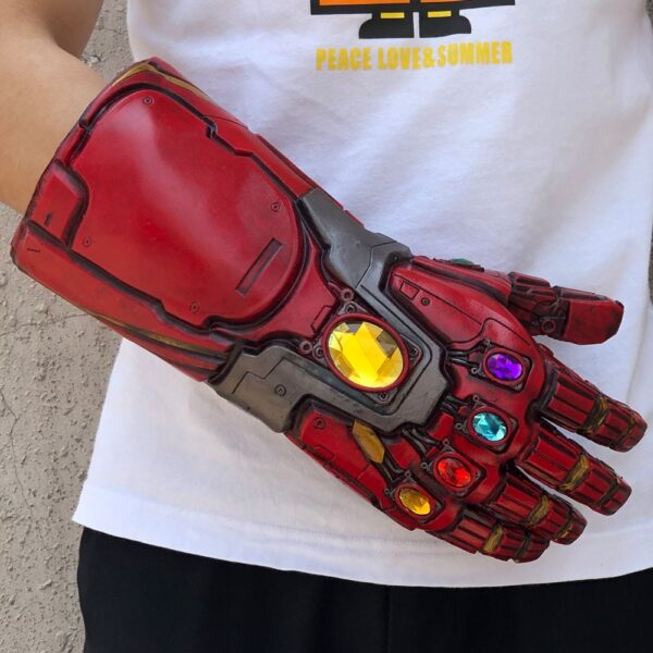 Avengers Endgame Iron Man Infinity Gauntlet Cosplay Arm Thanos Latex Gloves Arms Superhero Masks Weapon Props 5