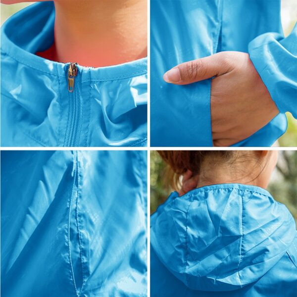 CALOFE Unisex Sunscreen Clothes Men And Women s Thin Sports Windbreaker Raincoat And Rainproof Jacket Rashguard 3