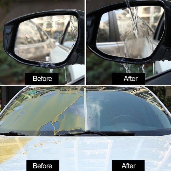 Car Nano coated Glass Windshields Liquid Car Glass Coating Ceramic Rearview Repellent Coating Clean Leather Car 3