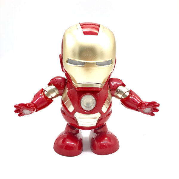 Dance Iron Man Action Figure Toy LED Flashlight with Sound Avengers Iron Man Hero Electronic Toy 1