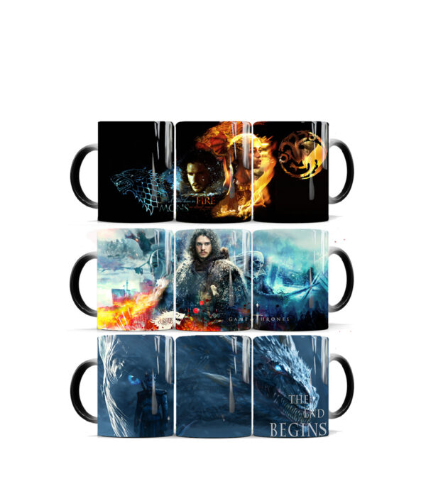 Ihulog ang pagpadala sa Game Of Thrones nga mga mug Tribal totem mug nga kolor sa pagbag-o sa magic mugs nga tasa nga kape sa tsa 6