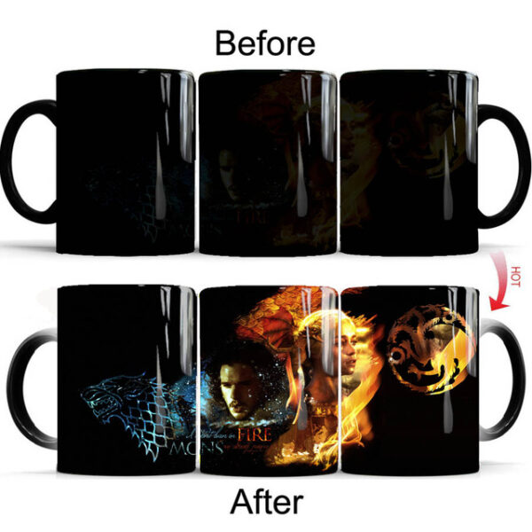 Drop shipping Game Of Thrones mugs Tribal totem mug color changing magic mugs cup Tea