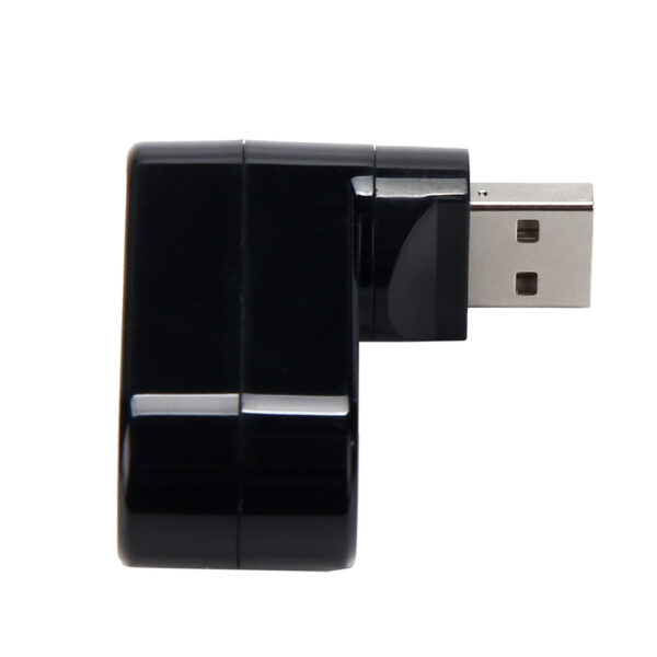 Ecosin2 2017 3 Ports USB 2 0 Mini Rotate Splitter Adapter Hub for PC Notebook Laptop 4 1