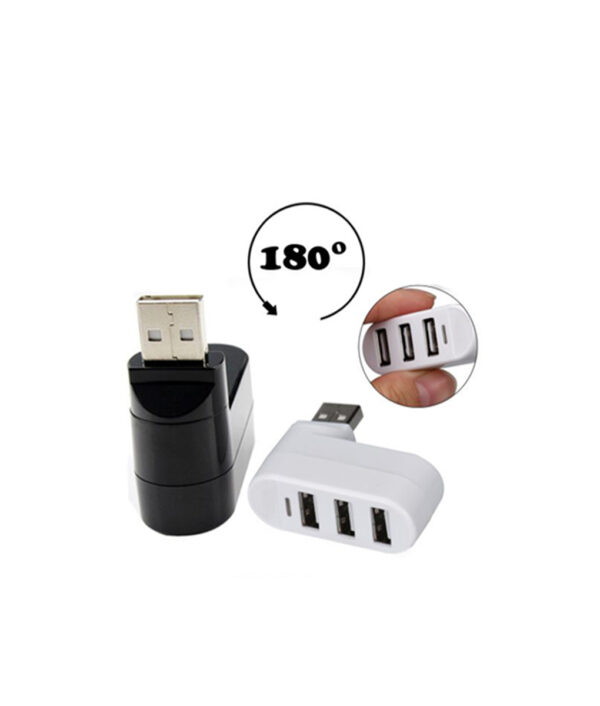 Ecosin2 2017 3 पोर्टहरू USB 2 0 Mini Rotate Splitter Adapter Hub PC Notebook ल्यापटप 510x510 1 को लागि