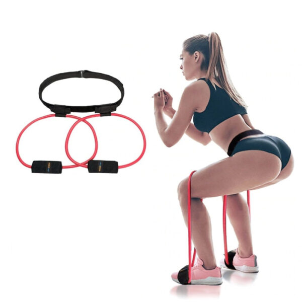 Fitness Women Booty Butt Band Resistance Bands Adjustable Waist Belt Pedal Exerciser para sa Glutes Muscle Workout 6