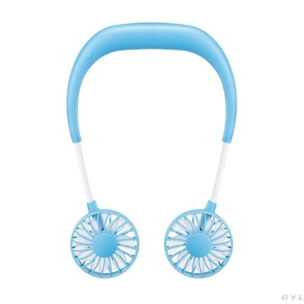 Mga Hands free Neck Band Hands Free Hanging USB Rechargeable Dual Fan Mini Air Cooler Summer Portable 2.jpg 640x640 2