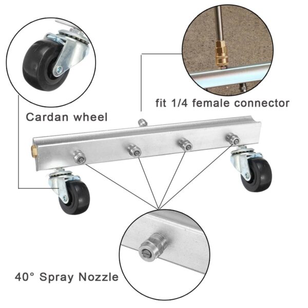 High Pressure Washer Car Under Body Chassis Power Washer Car Washing Machine 4 Spray Nozzle Cleaner 1