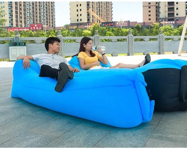 Lazy Pillow Waterproof Lazy Inflatable Sofa Portable outdoor beach air sofa bed Sleeping bag bed Oxford 3