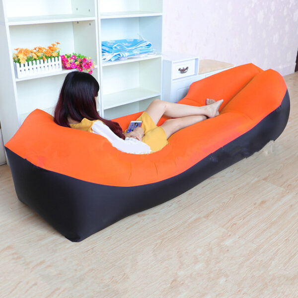 Lazy Pillow Waterproof Lazy Inflatable Sofa Portable sa gawas nga beach air sofa bed Sleeping bag bed Oxford 3.jpg 640x640 3