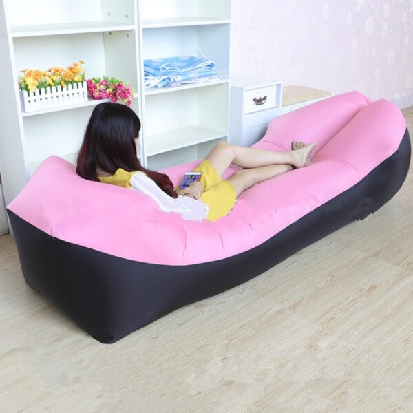 Lazy Pillow Waterproof Lazy Inflatable Sofa Portable sa gawas nga beach air sofa bed Sleeping bag bed Oxford 4.jpg 640x640 4