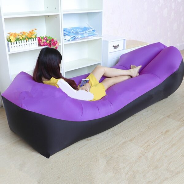 Lazy Pillow Waterproof Lazy Inflatable Sofa Portable outdoor beach air sofa bed Sleeping bag bed Oxford 5.jpg 640x640 5