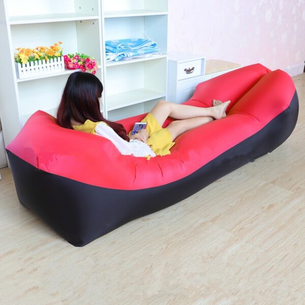 Lazy Pillow Waterproof Lazy Inflatable Sofa Portable sa gawas nga beach air sofa bed Sleeping bag bed Oxford 6.jpg 640x640 6