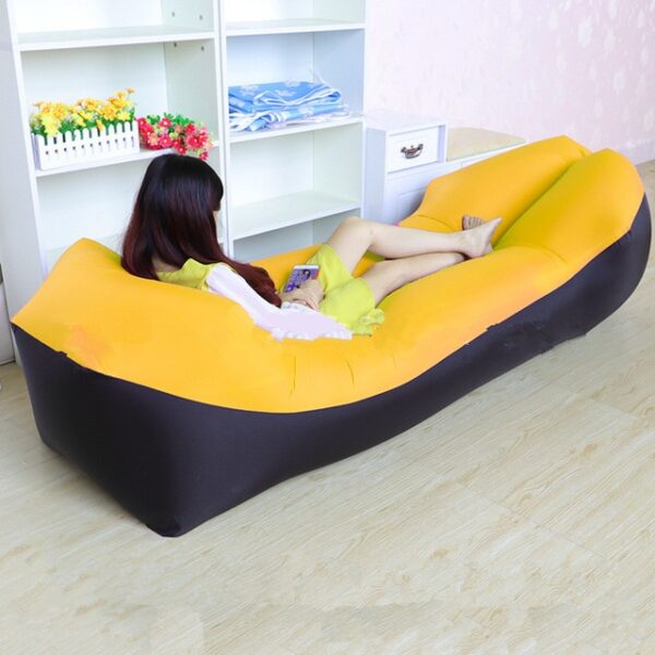 Lazy Pillow Waterproof Lazy Inflatable Sofa Portable sa gawas nga beach air sofa bed Sleeping bag bed Oxford 8.jpg 640x640 8