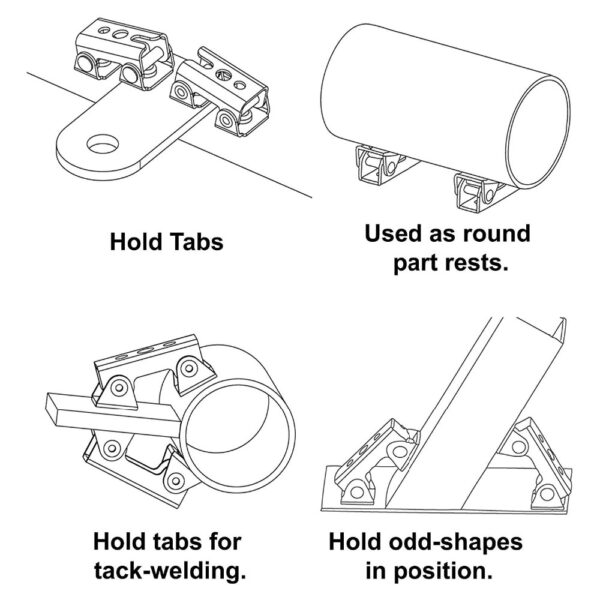 Magnetic V type Clamps V shaped Magnetic Welding Holder Welding Fixture Adjustable Magnetic V Pads Strong 2