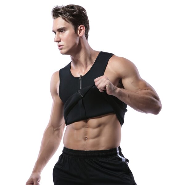 Men Waist Trainer Vest for Weight loss Hot Neoprene Fitness Corset Body Shaper Zip Sauna Tank 3