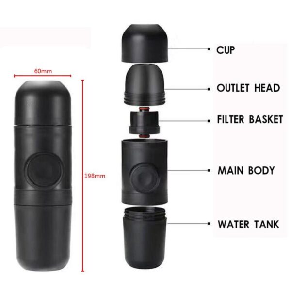 Mini Coffee Machine Manual Coffee Maker Portable Pressure Espresso Coffee Maker Handheld Espresso Maker for Home 4