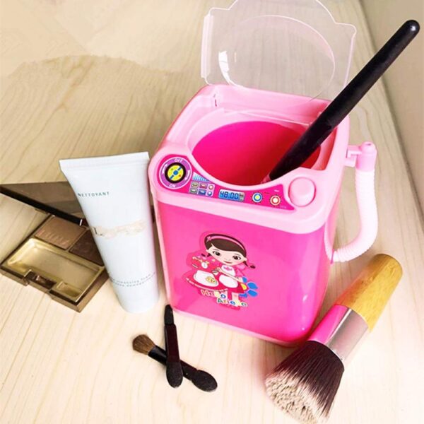 Mini Electric Makeup Sikat Cleaner Mesin Cuci Dollhouse Kaulinan Nyeuseuh Makeup Brushes Beauty Blénder meresihan Alat 1