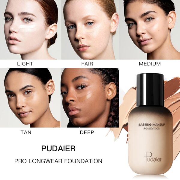 Pudaier 40ml Matte Makeup Foundation Cream para sa Propesyonal nga Pagtago sa Nawong Make up Tonal Base taas nga coverage 2