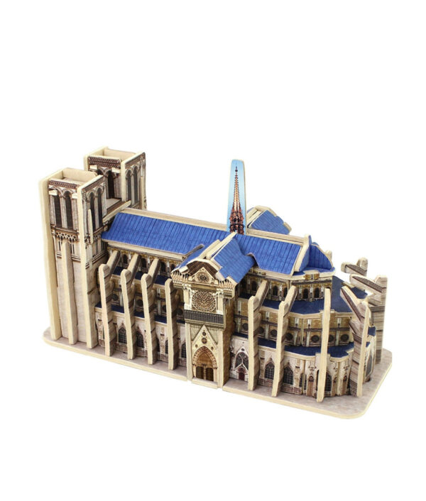 Robotime Memorable DIY 3D Wooden Notre Dame de Paris Puzzle Game Assembly Toy Gift for Children 5
