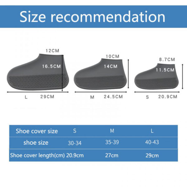 Silicone Overshoes Reusable Waterproof Rainproof Men Shoes Covers Rain Boots Non slip Washable Unisex Wear Resistant 1 768x768 1
