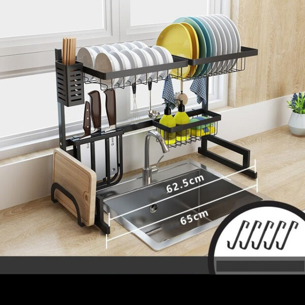 Stainless Steel Sink Drain Rack Kitchen Shelf Two story Floor Sink Sink Rack Dish Rack Kitchen 2.jpg 640x640 2