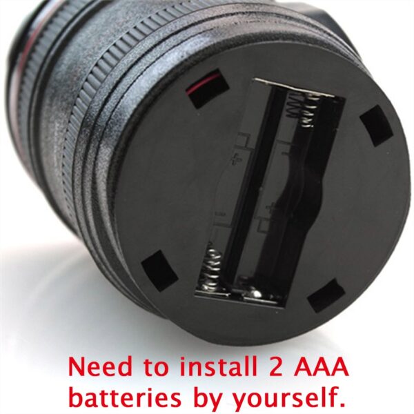 Transhome Creative Self Stirring Mug Camera Lens Mugs 300ml Stainless Steel Mug With lid Tea Cup 5