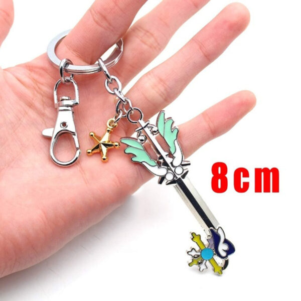 Wellcomics Game Kingdom Hearts Sora Key Keyblade Paopu Fruit Weapon Gold Metal Handmade Pendant Keychain Keyring 3 1.jpg 640x640 3 1