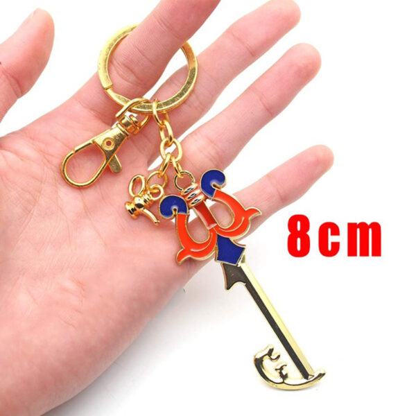 Wellcomics Game Kingdom Hearts Sora Key Keyblade Paopu Fruit Weapon Gold Metal Handmade Pendant Keychain Keyring 6 1.jpg 640x640 6 1