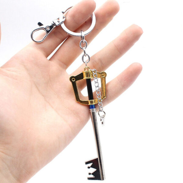 Wellcomics Game Kingdom Hearts Sora Key Keyblade Paopu Fruit Weapon Gold Metal Handmade Pendant Keychain Keyring 8.jpg 640x640 8