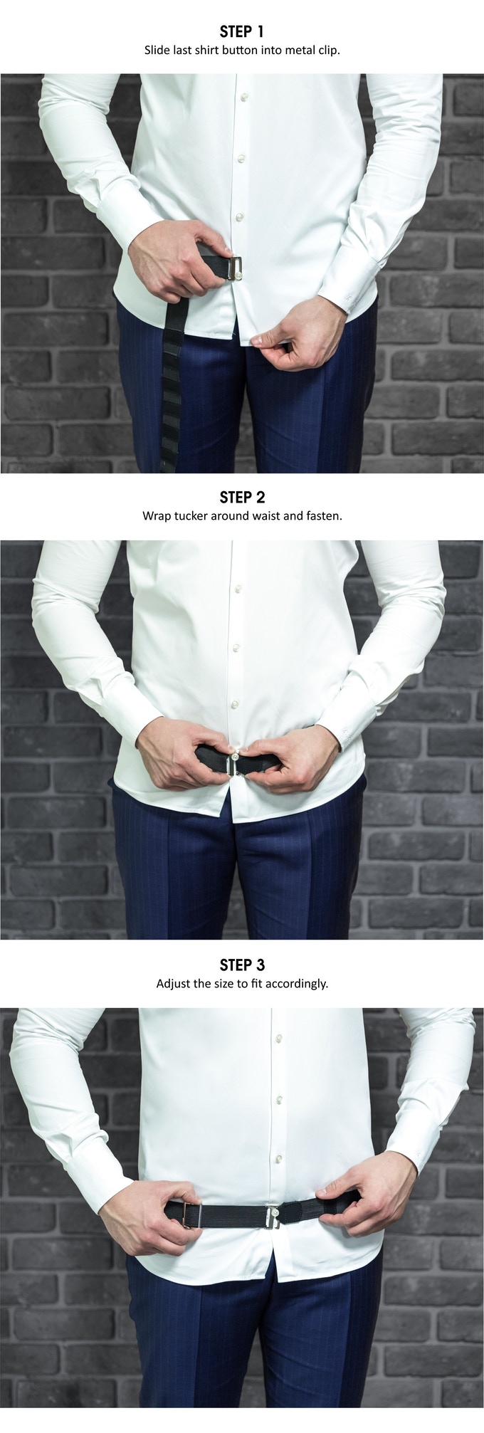 Adjustable Near Shirt-Stay, Adjustable Near Shirt-Stay