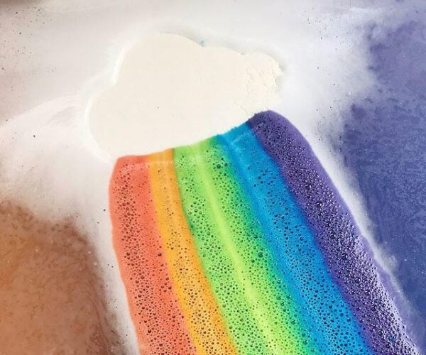 bellagracebath rainbow bath bomb