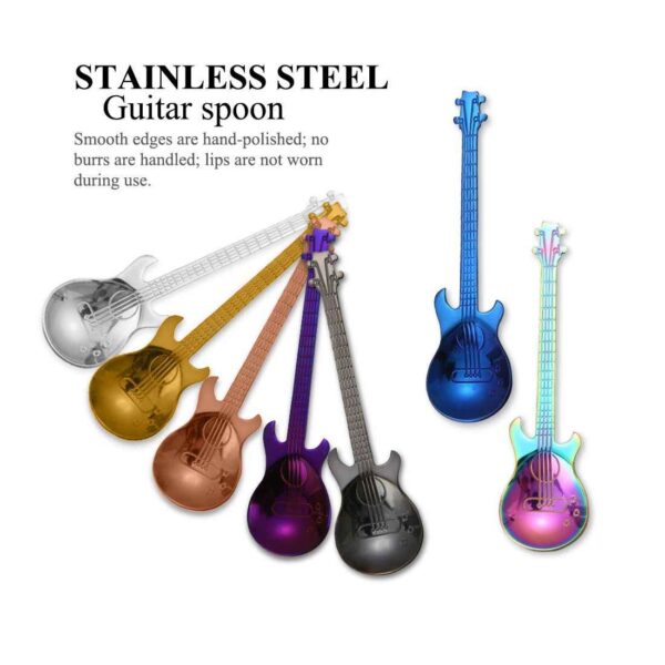 uso nga cute nga kutsara nga kape stainless steel nga kutsara sa gitara nga kape ug kutsarita nga pinggan sa pag-inom sa stirring spoon creative.jpg q50