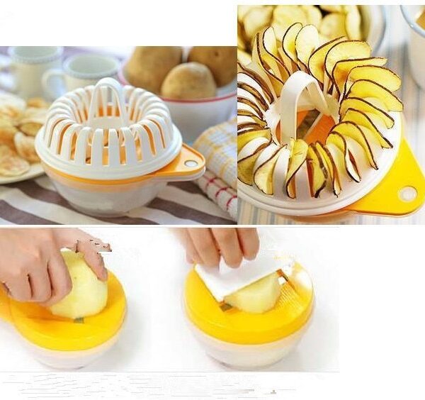 1PC Microwave DIY Potato Chips Maker Kitchen Gadgets Cooking Cook Healthy Home low calories Kitchen Tools 4
