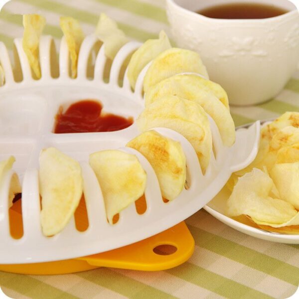 1PC Microwave DIY Potato Chips Maker Kitchen Gadgets Cooking Cook Healthy Home low calories Kitchen Tools 5