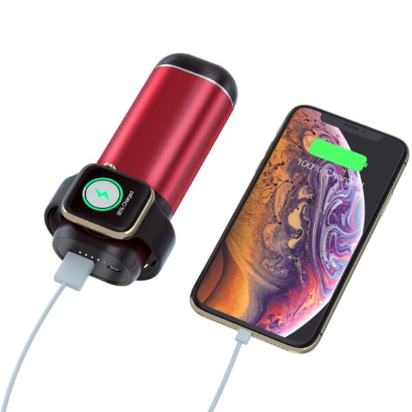 2019 draachbere lader qi Draadloos opladen foar Apple Watch Power bank Wireless Charger 5200mah 3 yn 3