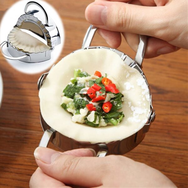 2Pcs set Stainless Steel Dough Presser Dumpling Mold Maker Wraper Cutter Pie Ravioli Dumplings Mold Pastry 1